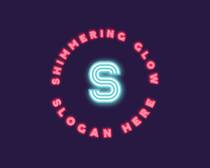 Retro Neon Lights Club logo design