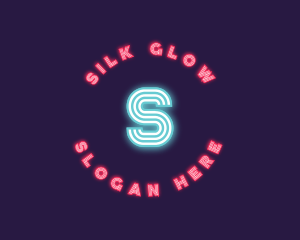 Retro Neon Lights Club logo design