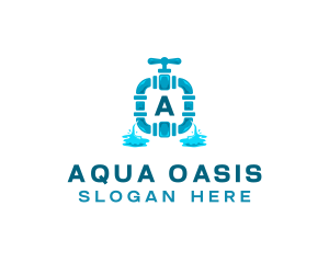 Hose Faucet Plumbing logo design