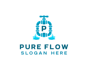 Hose Faucet Plumbing logo design