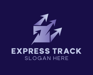 Gradient Arrow Logistics logo design