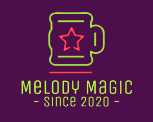 Neon Lights Star Mug logo