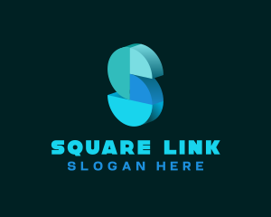 Geometric 3d Letter S logo design