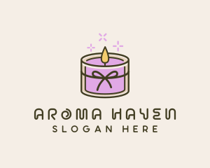 Wellness Candle Aroma logo design