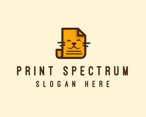 Cat Paper Business logo design