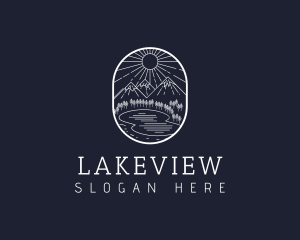 Outdoor Lake Camp logo design
