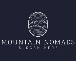 Outdoor Lake Camp logo design