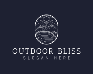 Outdoor Lake Camp logo design