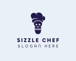 Skull Chef Cooking logo design