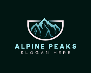 Outdoor Mountain Peak logo design