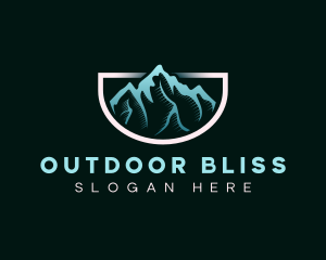 Outdoor Mountain Peak logo design