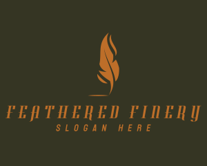 Literary Feather Pen logo design