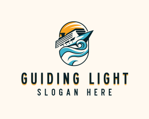 Tourist Cruise Ship logo design