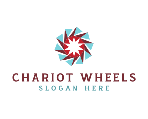 Star Anaglyph Wheel logo design