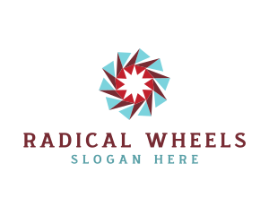 Star Anaglyph Wheel logo design