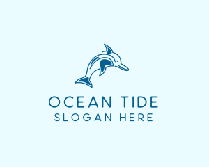 Ocean Wild Dolphin  logo design