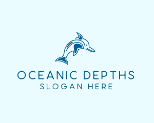 Ocean Wild Dolphin  logo design