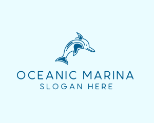 Ocean Wild Dolphin  logo design