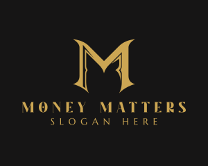 Finance Asset Management Letter M logo design