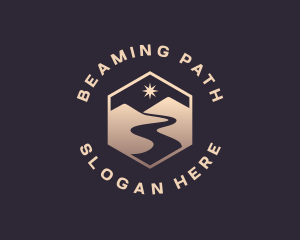 Mountain Travel Path logo design