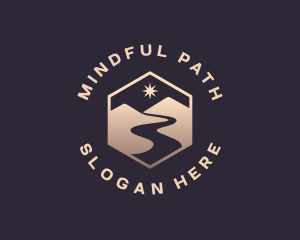 Mountain Travel Path logo design