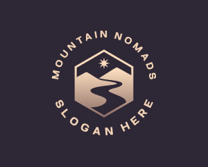 Mountain Travel Path logo design