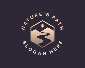 Mountain Travel Path logo design