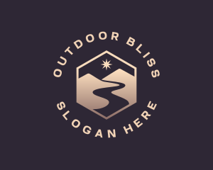 Mountain Travel Path logo design