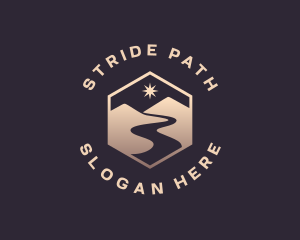 Mountain Travel Path logo design