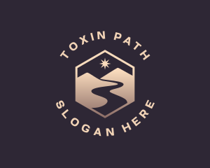 Mountain Travel Path logo design