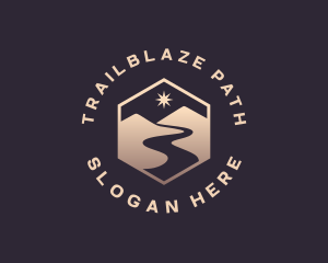 Mountain Travel Path logo design