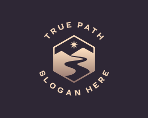 Mountain Travel Path logo design