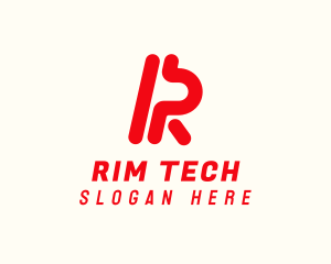 Modern Tech Letter R logo design