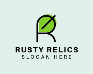 Natural Letter R  logo design