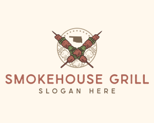 Oklahoma BBQ Grilled logo design