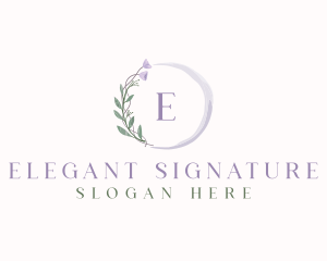 Elegant  Flower Watercolor logo design