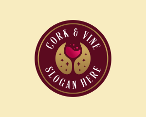 Wine Cocktail Bar logo design