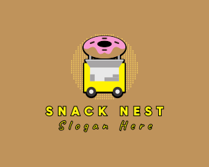 Retro Donut Stall logo design