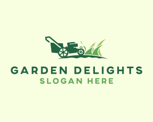 Lawn Mower Gardener logo design