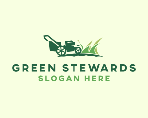 Lawn Mower Gardener logo design