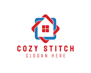 Stitched Weave House Residence logo design