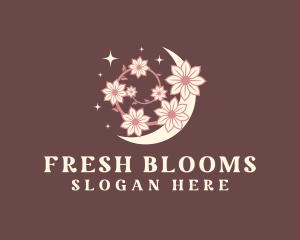 Organic Flower Moon logo design