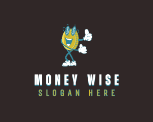 Cartoon Money Coin logo design