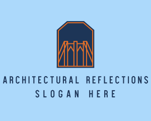 Architectural Brooklyn Bridge logo design