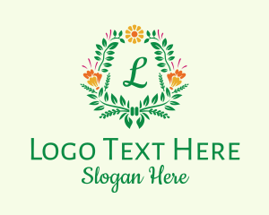 Natural Flower Wreath logo