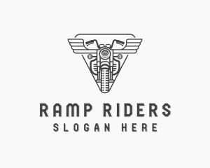 Motorbike Biker Motocross logo design