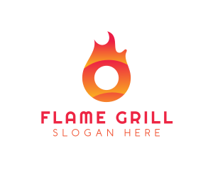 Flaming Ring Letter O logo