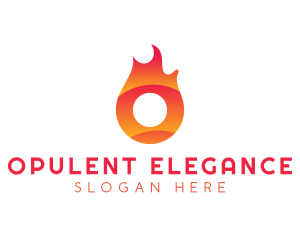 Flaming Ring Letter O logo design