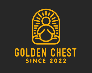 Golden Yoga Wellness Exercise  logo design