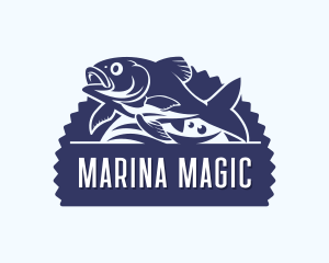 Fish Marina Fishery logo design